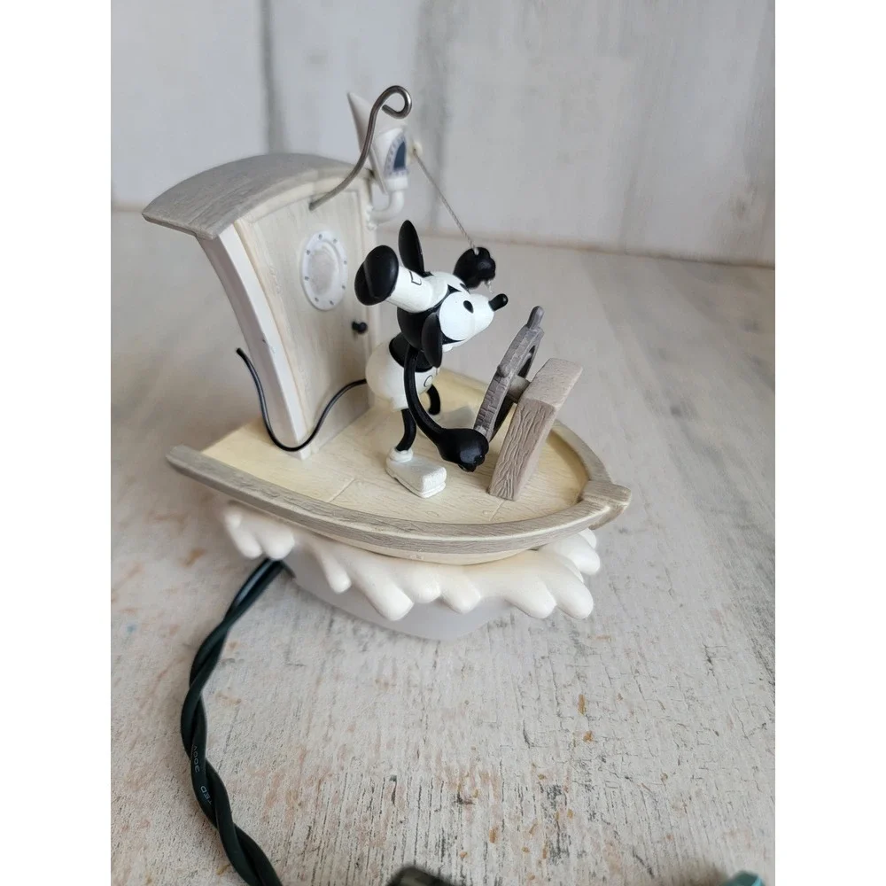 Hallmark vintage steam boat willie Mickey mouse ornament Xmas animated